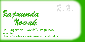 rajmunda novak business card